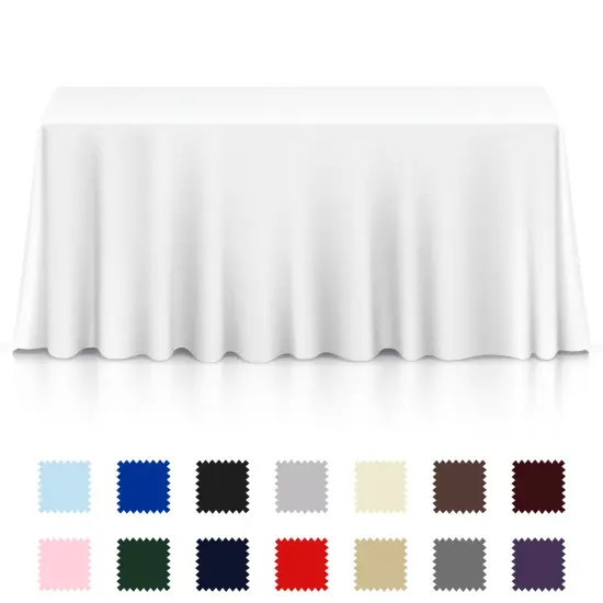 Lann's Linens - 10 Premium Tablecloths for Wedding / Banquet / Restaurant - Rectangular Polyester Fabric Table Cloths {7}