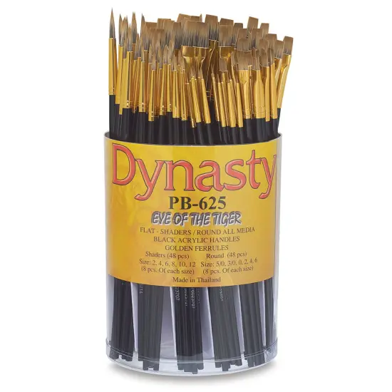 Dynasty Eye of the Tiger Brush Set - Shaders and Rounds, Set of 96 {1}