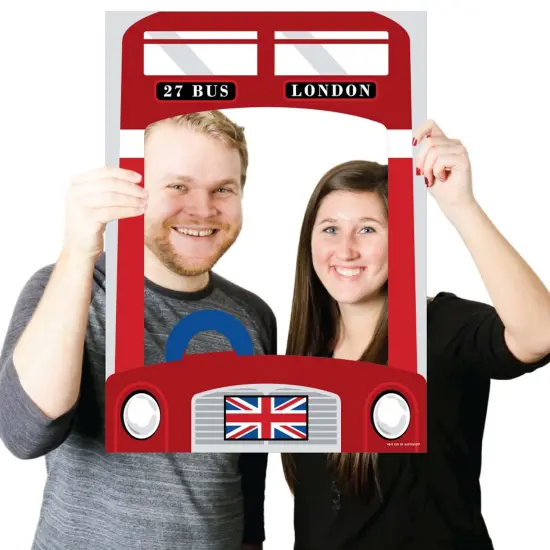 Big Dot of Happiness Cheerio, London - British UK Party Selfie Photo Booth Picture Frame and Props - Printed on Sturdy Material {4}