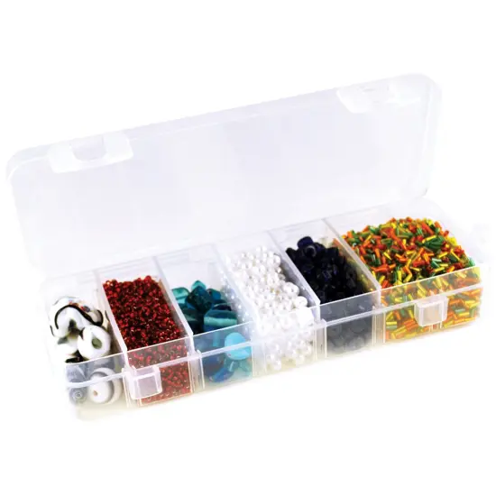 Craft Medley Organizer Box W/Lid & 6 Dividers-6.75"X2.25"X1.1875" {2}