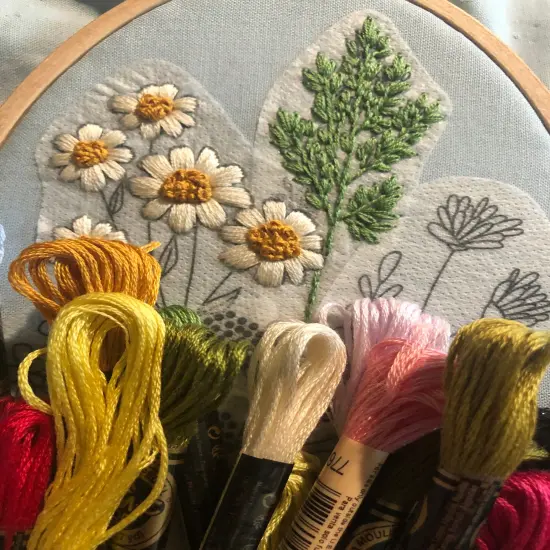 MCreativeJ Wildflower Stems - Peel Stick and Stitch Hand Embroidery Patterns {6}