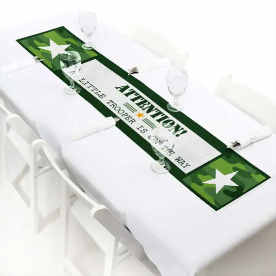 Big Dot of Happiness Camo Hero - Army Military Camouflage Baby Shower Decorations Party Banner {7}