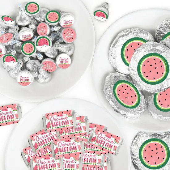 Big Dot of Happiness Sweet Watermelon - Fruit Party Candy Favor Sticker Kit - 304 Pieces {1}