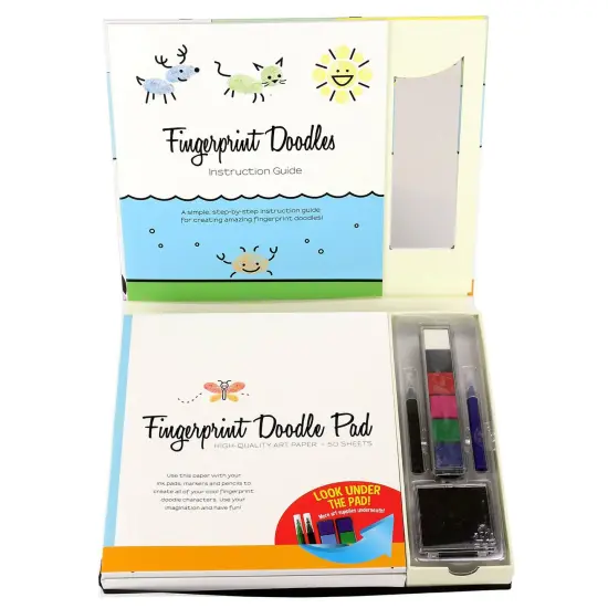 SpiceBox Imagine It Fingerprint Paint Doodles Children's Finger Ink Pad Art Kit {4}