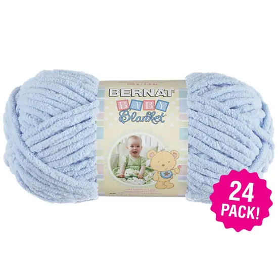 Multipack of 24 - Bernat Baby Blanket Yarn-Baby Blue {1}