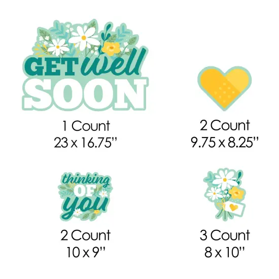 Big Dot of Happiness Get Well Soon - Yard Sign and Outdoor Lawn Decorations - Thinking of You Yard Signs - Set of 8 {7}