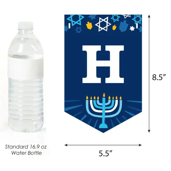 Big Dot of Happiness Hanukkah Menorah - Chanukah Holiday Party Bunting Banner - Party Decorations - Happy Hanukkah {4}