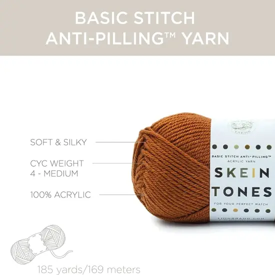 (Pack of 3) Lion Brand Basic Stitch Anti-Pilling Yarn-Ecru {4}