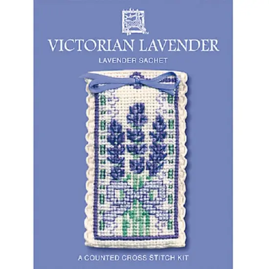 Victorian Lavender Sachet Cross Stitch Kit Multicolor {1}