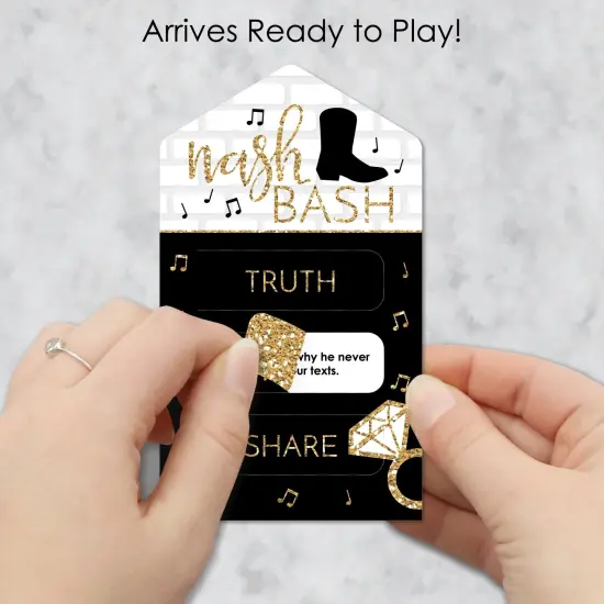 Big Dot of Happiness Nash Bash - Nashville Bachelorette Party Game Pickle Cards - Truth, Dare, Share Pull Tabs - Set of 12 {3}