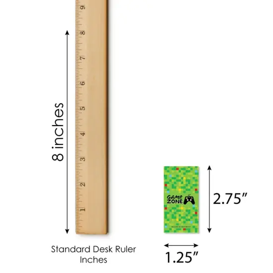 Big Dot of Happiness Game Zone - Mini Candy Bar Wrapper Stickers - Pixel Video Game Party or Birthday Party Small Favors - 40 Count {6}