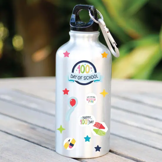 Big Dot of Happiness Happy 100th Day of School - 100 Days Party Favor Kids Stickers - 16 Sheets - 256 Stickers {6}