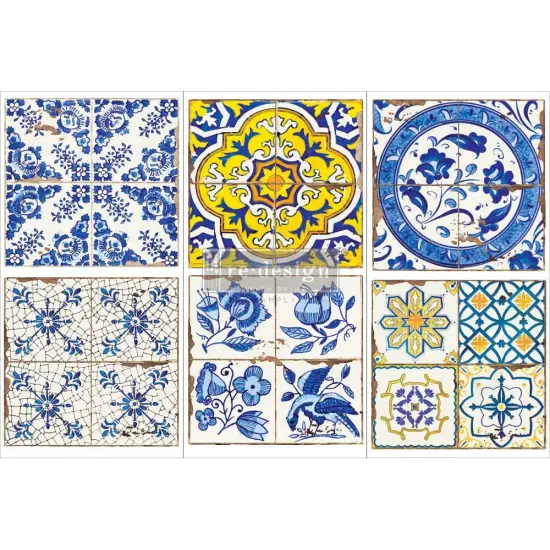 Prima Marketing Re-Design Decor Transfers 6"X12" 3/Sheets-Casa Tiles {1}