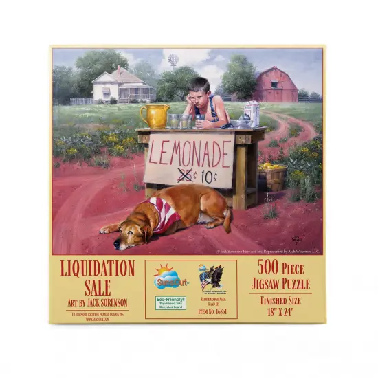 Sunsout Liquidation Sale Lemonade Stand 500 pc Jigsaw Puzzle 16851 {4}