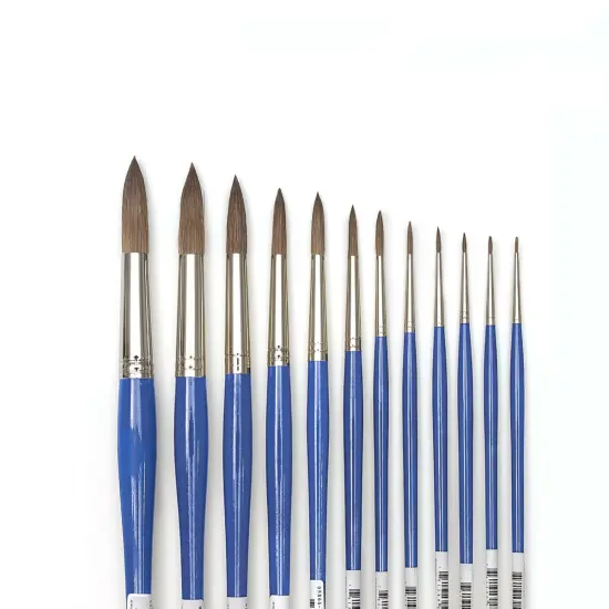 Blick Scholastic Ox Brush Set - Round, Short Handle, Set of 12 {1}