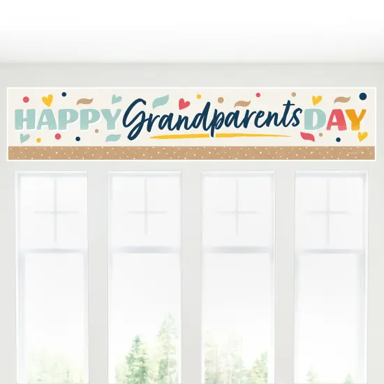 Big Dot of Happiness Happy Grandparents Day - Grandma & Grandpa Party Decorations Party Banner {6}