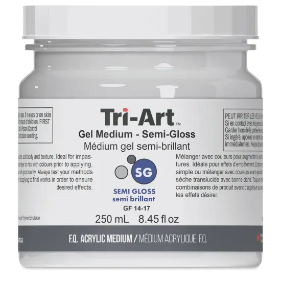Tri-Art Acrylic Gel Medium - Semi-Gloss, 250 ml {1}