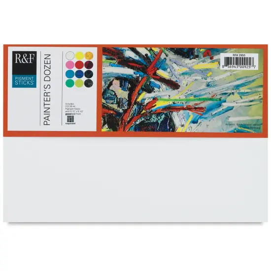 R&F Pigment Sticks - Set of 12 with Gessobord, Painter's Dozen, 38 ml {1}