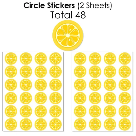 Big Dot of Happiness So Fresh - Lemon - Citrus Lemonade Party Candy Favor Sticker Kit - 304 Pieces {7}