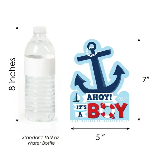 Big Dot of Happiness Ahoy It's a Boy - Anchor Decorations DIY Nautical Baby Shower Essentials - Set of 20 {6}