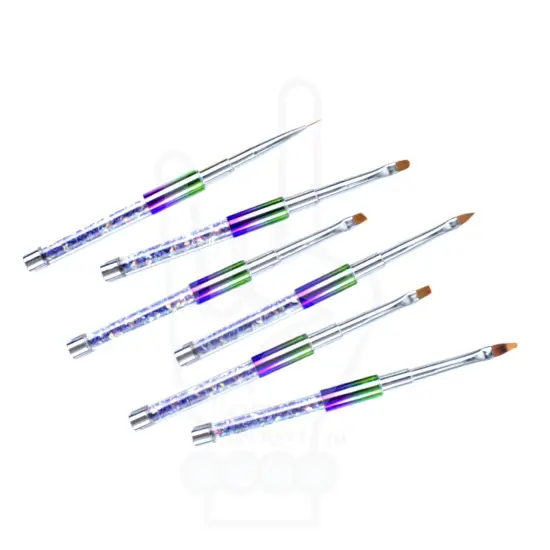 Professional Heavyweight Premium Pigment Powder Brush Set of 6 for Epoxy and UV Resin Art {4}