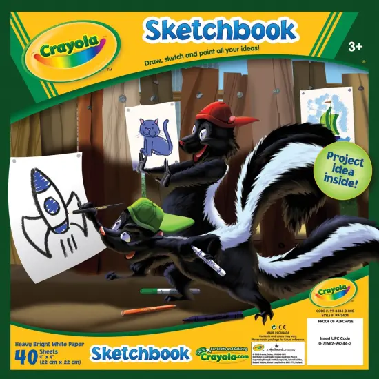 Multipack of 12 - Crayola Sketchbook 9"X9"-40 Sheets {2}