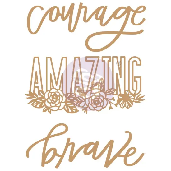 Chipboard Diecut - Words to Live By - 3 pcs, 4.5-4.8 {1}