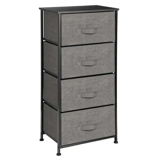 mDesign Tall Dresser Storage Tower Stand with 4 Fabric Drawers {5}