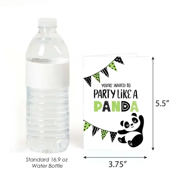 Big Dot of Happiness Party Like a Panda Bear - Fill In Baby Shower or Birthday Party Invitations (8 count) {4}
