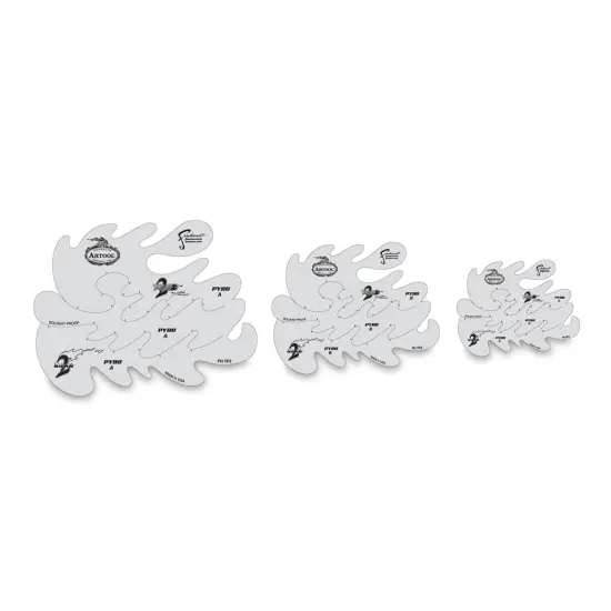 Iwata Artool Freehand Template - Set of 3, True Fire Mini {2}