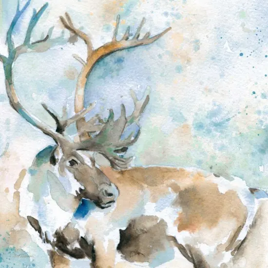 Caribou On Blue Poster Print by Carol Robinson - Item # VARPDX16399 {1}