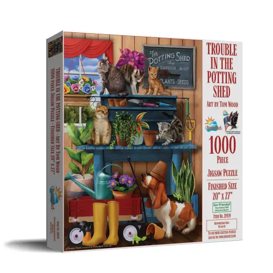 Sunsout Trouble in the Potting Shed 1000 pc Jigsaw Puzzle 28939 {3}