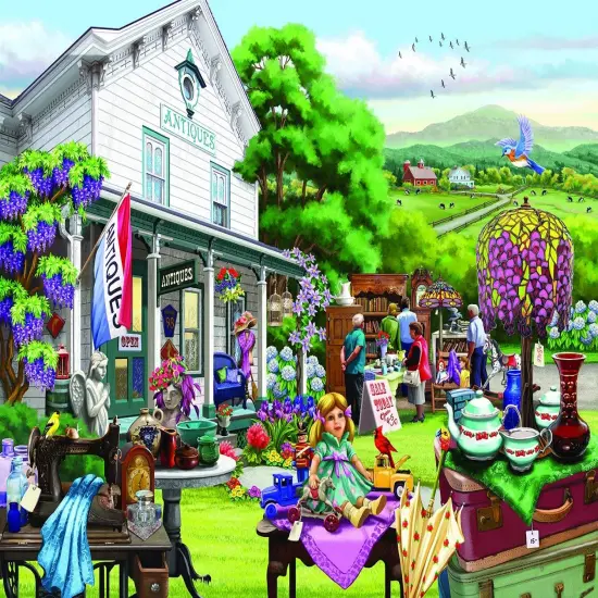 Sunsout Gone Antique-ing 1000 pc Jigsaw Puzzle 63092 {1}