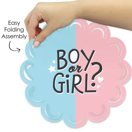 Big Dot of Happiness Baby Gender Reveal - Team Boy or Girl Party Round Table Decorations - Paper Chargers - Place Setting For 12 {6}