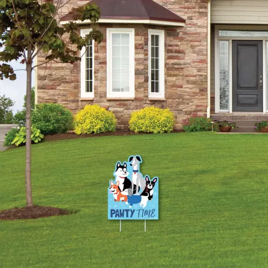 Big Dot of Happiness Pawty Like a Puppy - Outdoor Lawn Sign - Dog Baby Shower or Birthday Party Yard Sign - 1 Piece {4}