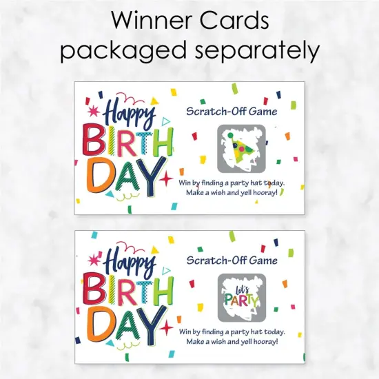 Big Dot of Happiness Cheerful Happy Birthday - Colorful Birthday Party Game Scratch Off Cards - 22 Count {4}