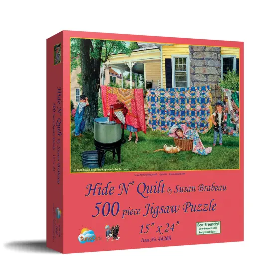 Sunsout Hide N Quilt 550 pc Jigsaw Puzzle 44268 {3}