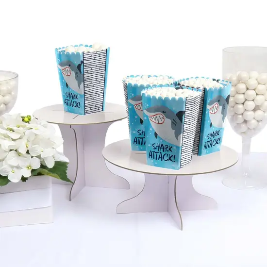 Big Dot of Happiness Shark Zone - Jawsome Party or Birthday Party Favor Popcorn Treat Boxes - Set of 12 {4}