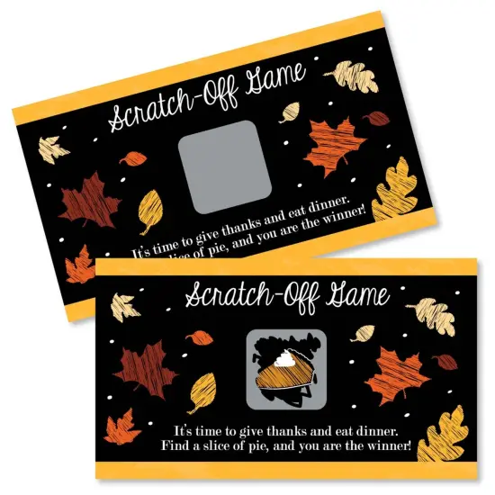 Big Dot of Happiness Give Thanks - Thanksgiving Party Game Scratch Off Cards - 22 Count {1}