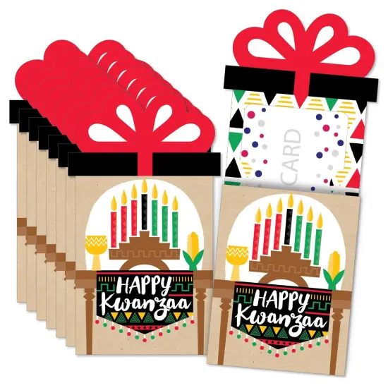 Big Dot of Happiness Happy Kwanzaa - Heritage Holiday Party Money and Gift Card Sleeves - Nifty Gifty Card Holders - Set of 8 {1}