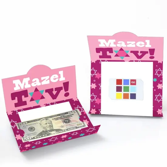 Big Dot of Happiness Pink Bat Mitzvah - Girl Party Money and Gift Card Holders - Set of 8 {3}