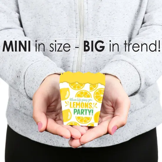 Big Dot of Happiness So Fresh - Lemon - Party Mini Favor Boxes - Citrus Lemonade Party Treat Candy Boxes - Set of 12 {6}