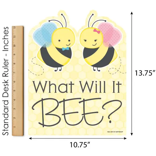 Big Dot of Happiness What Will it Bee - Outdoor Lawn Sign - Gender Reveal Yard Sign - 1 Piece {6}