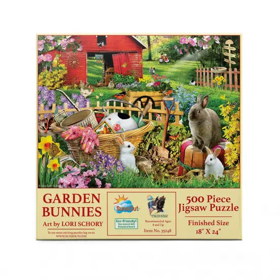 Sunsout Garden Bunnies 500 pc Easter Jigsaw Puzzle 35248 {4}