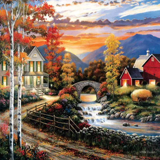 Sunsout Babbling Creek Road 1000 pc Jigsaw Puzzle 62121 {1}