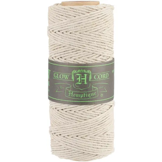 Hemptique Hemp Cord 20lb 205'-Glow In The Dark {1}