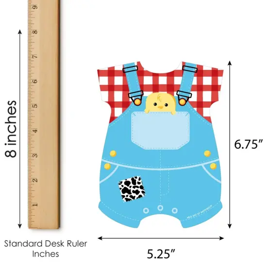 Big Dot of Happiness Farm Animals - Picture Bingo Cards and Markers - Barnyard Baby Shower Shaped Bingo Game - Set of 18 {6}