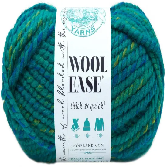 (3 Pack) Lion Brand Wool-Ease Thick & Quick Yarn - Bluegrass {2}