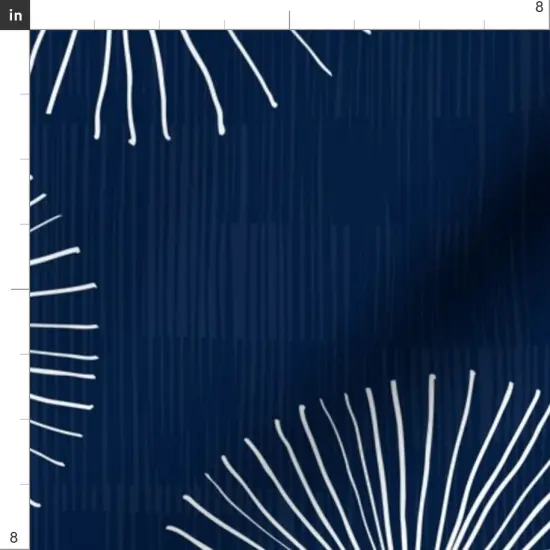 Various Fabrics by the Yard or Fat Quarter Mid Century Modern Circle Snowflake Chinoiserie Minimalist Mod Geo Dandelion White Blue Navy Flower Custom Printed Fabric by Spoonflower {4}