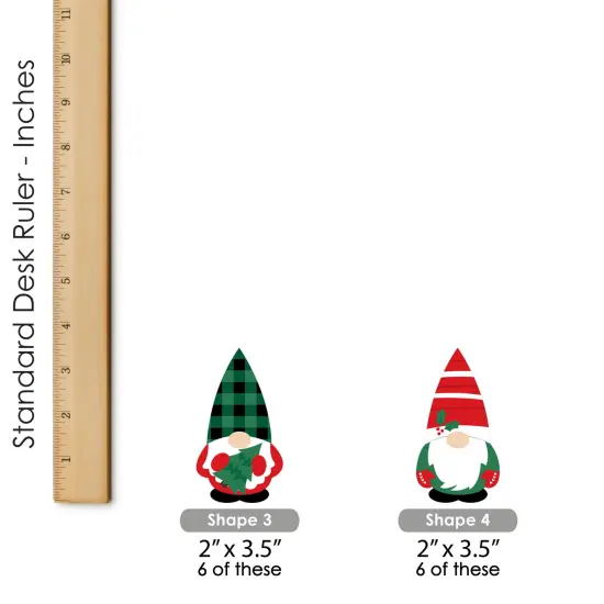 Big Dot of Happiness Red and Green Holiday Gnomes - DIY Shaped Christmas Party Cut-Outs - 24 Count {7}
